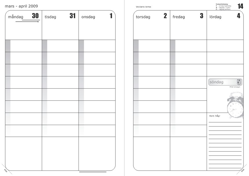 Schema A5, sprilal- & rimgp&auml;rm